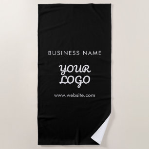Serviette De Plage Votre logo Nom d'entreprise & Slogan ou site Web