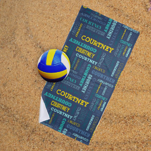 Serviette De Plage Votre nom (longueur moyenne) est partout