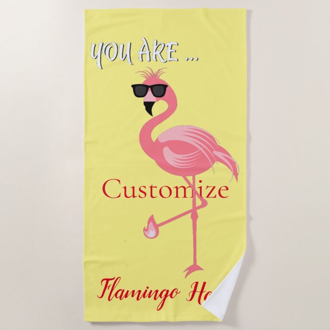Serviette De Plage Vous Êtes Flamant rose Hot Thunder_Cove (Devant)