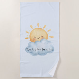 Serviette De Plage Vous êtes mon bonheur Soleil Nuage Heureux