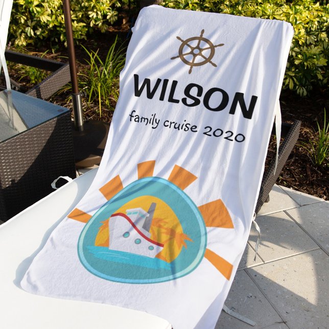 Serviette De Plage Voyage de croisière en famille Keepsaké (Créateur téléchargé)