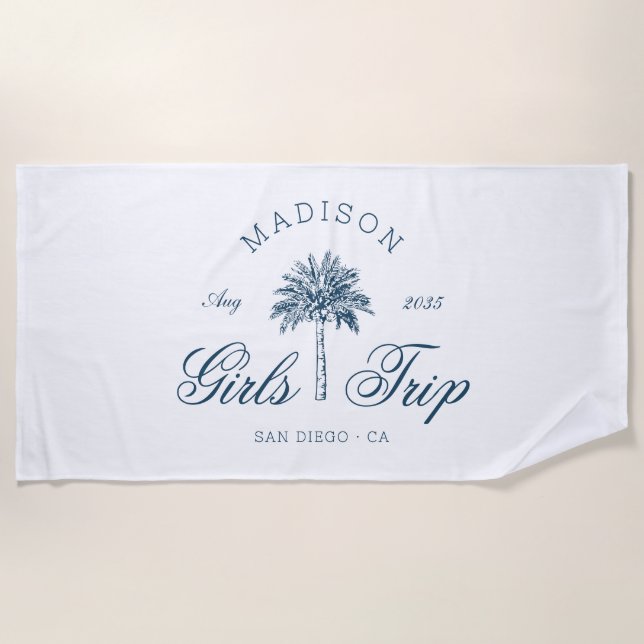 Serviette De Plage Voyage de filles BCBG Week-end de bachelorette Pla (Devant)