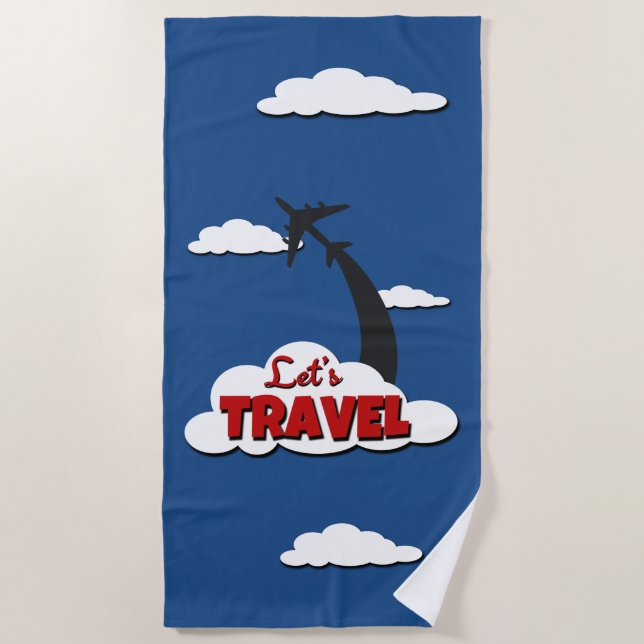 Serviette De Plage Voyageons (Devant)