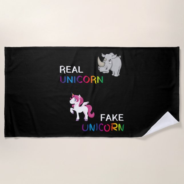 Serviette De Plage Vrai licorne  (Devant)