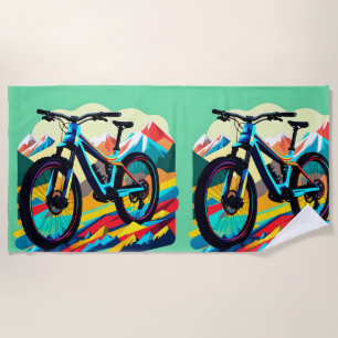 Serviette De Plage VTT Art VTT Downhill