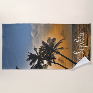 Serviette De Plage Vue du coucher du soleil