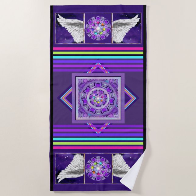 Serviette De Plage W2 pourpre (Devant)