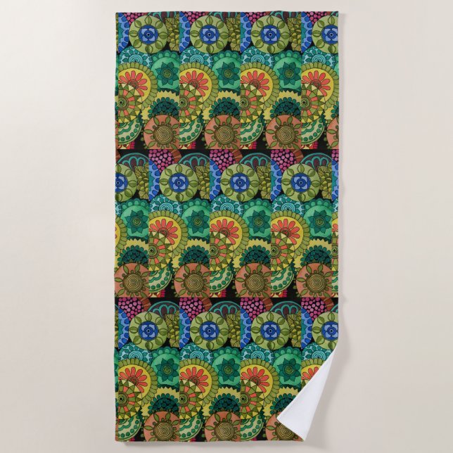 Serviette De Plage Watercolor Rainbow (Devant)