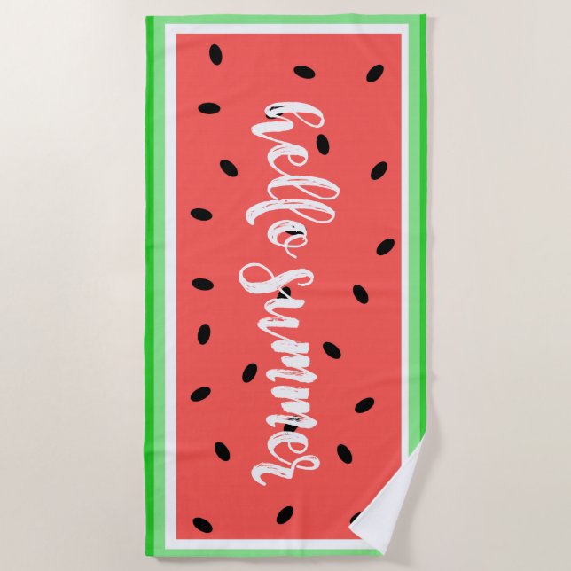 Serviette De Plage Watermelon Hello Summer ID407 (Devant)