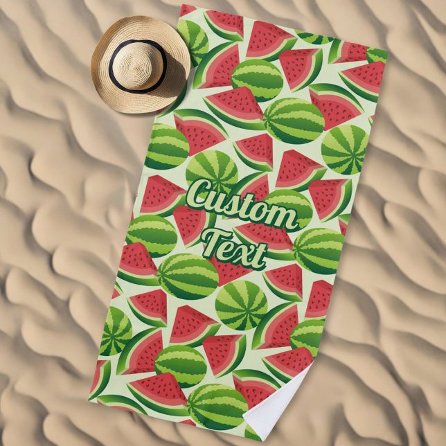 Serviette De Plage Watermelon Motif Beach Towel (Créateur téléchargé)