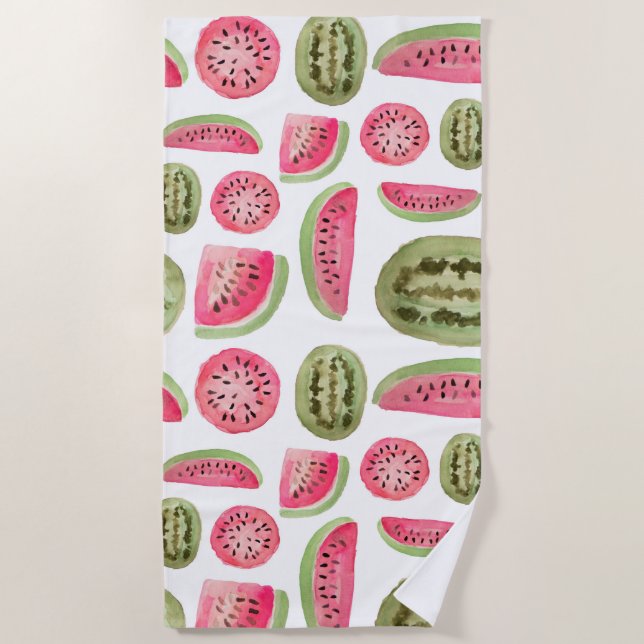 Serviette De Plage Watermelon Print Beach Towne (Devant)