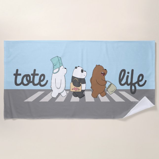 Serviette De Plage We Bare Bears - Le Sac Réutilisable ! (Devant)