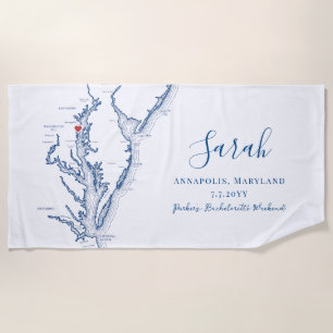 Serviette De Plage Week-end de célibataire personnalisé à Annapolis