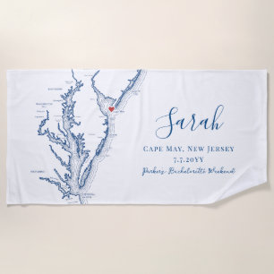 Serviette De Plage Week-end de célibataire personnalisé à Cape May NJ