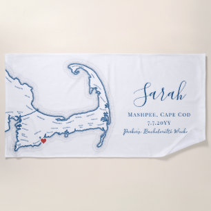 Serviette De Plage Week-end de célibataire personnalisé au Cap Cod