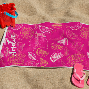 Serviette De Plage Week-end de Fiançailles rose vif Robe de demoisell