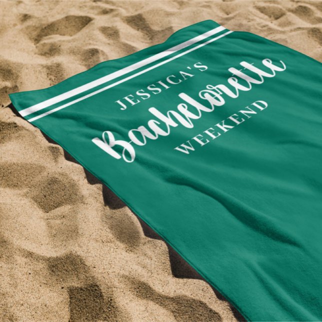 Serviette De Plage Week-end enterrement de vie de jeune fille minimal (Créateur téléchargé)