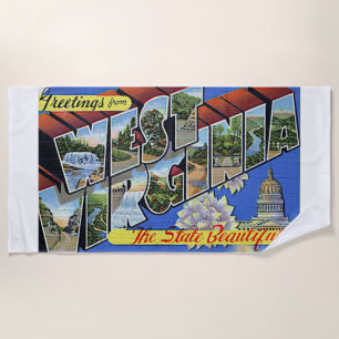 Serviette De Plage West Virginia State Wild & Merveilleux USA Coloré
