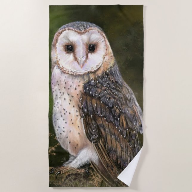 Serviette De Plage Western Barn Owl Beach Towel - Peinture (Devant)