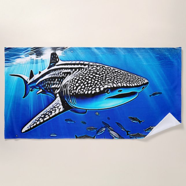 Serviette De Plage Whale Shark Majesty Design (Devant)