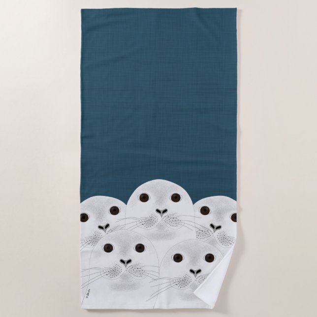 Serviette de plage White Seals (Devant)