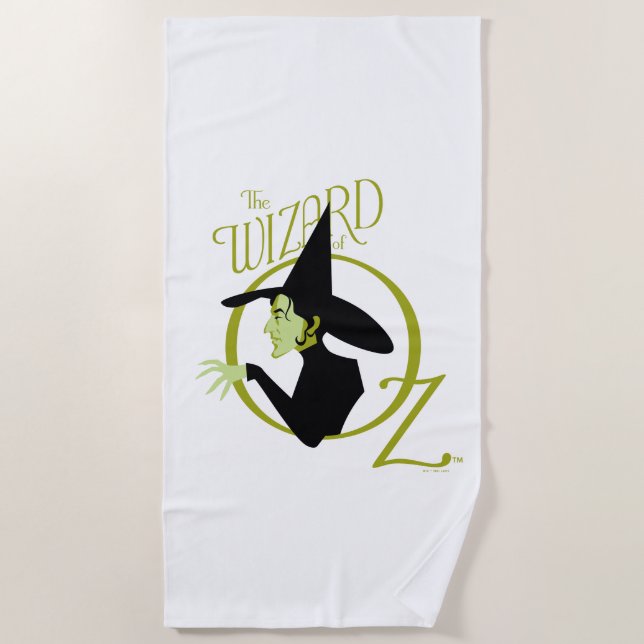 Serviette De Plage Wicked Witch™ L'Assistant Du Logo Oz™ (Devant)