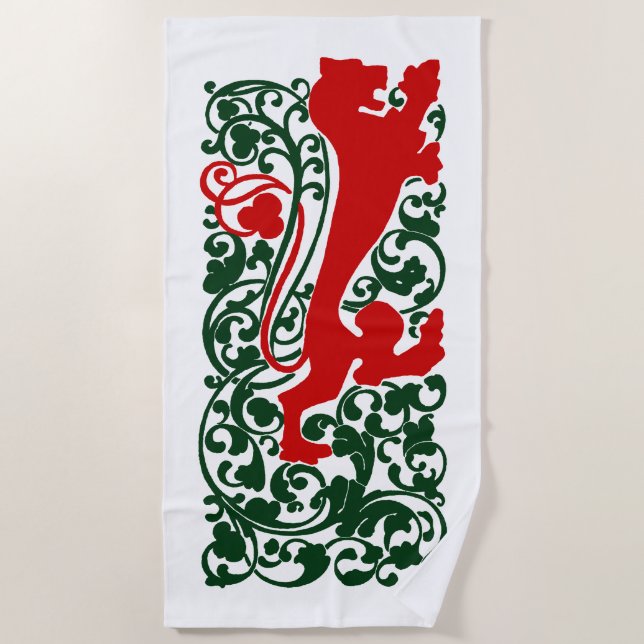 Serviette De Plage Will Bradley Heraldic Lion (Devant)