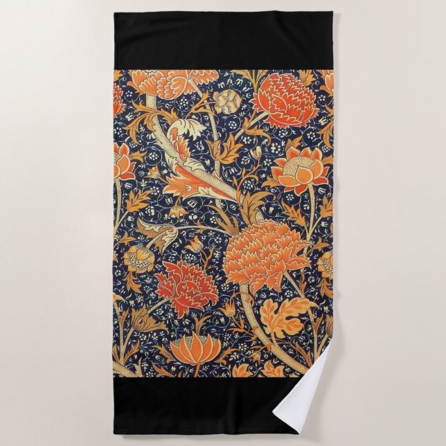 Serviette De Plage William Morris Cray Floral Art Nouveau Motif (Devant)
