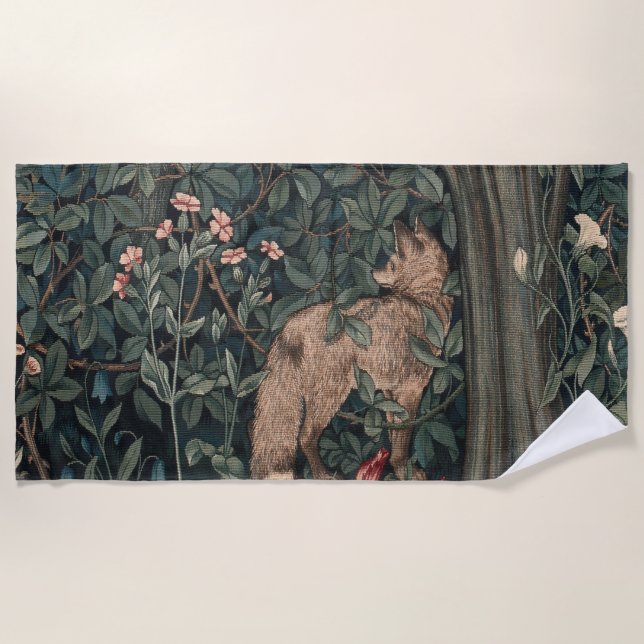 Serviette De Plage William Morris Faune sauvage Fox (Devant)