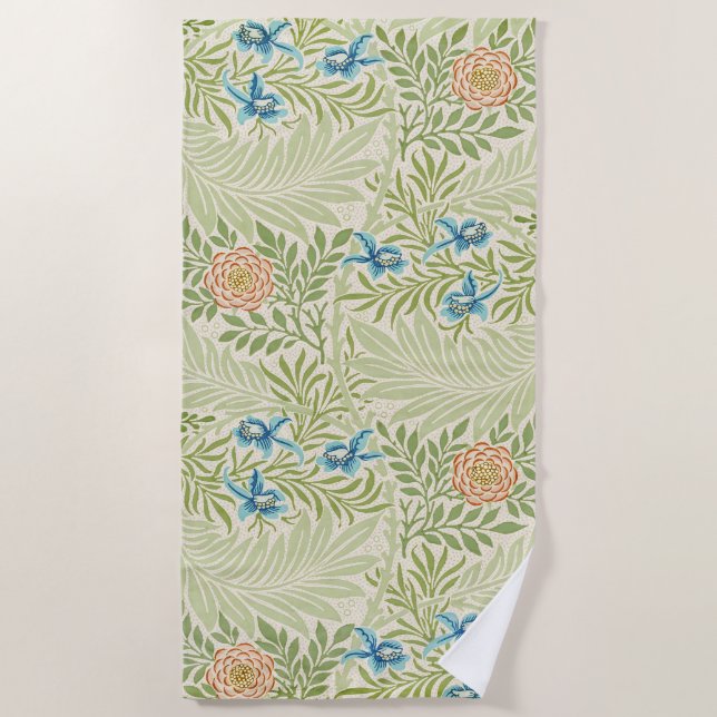 Serviette De Plage William Morris Larkspur Motif floral (Devant)