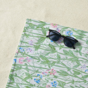 Serviette De Plage William Morris Pois doux Motif Floral Classique