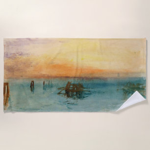 Serviette De Plage William Turner - La lagune près de Venise au couch