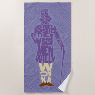 Serviette De Plage Willy Wonka Citation Silhouette