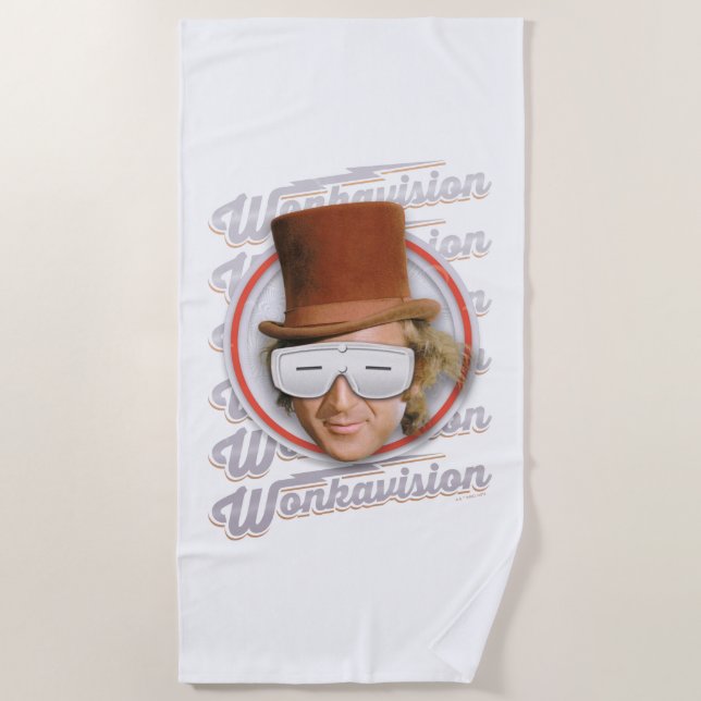 Serviette De Plage Willy Wonka dans les lunettes de Wonkavision (Devant)
