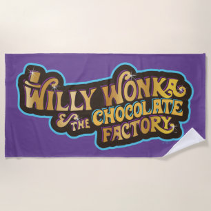 Serviette De Plage Willy Wonka et le logo de l'usine de chocolat