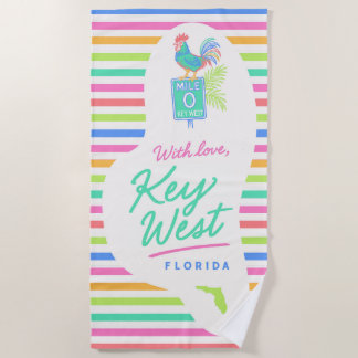 Serviette de plage With Love Key West