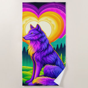 Serviette De Plage Wolf Art