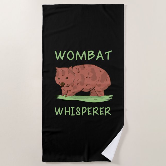 Serviette De Plage Wombat Whisperer (Devant)