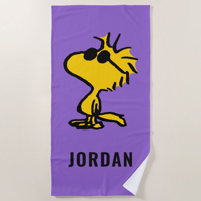 Serviette De Plage Woodstock In Sunglasses | Add Your Name (Devant)