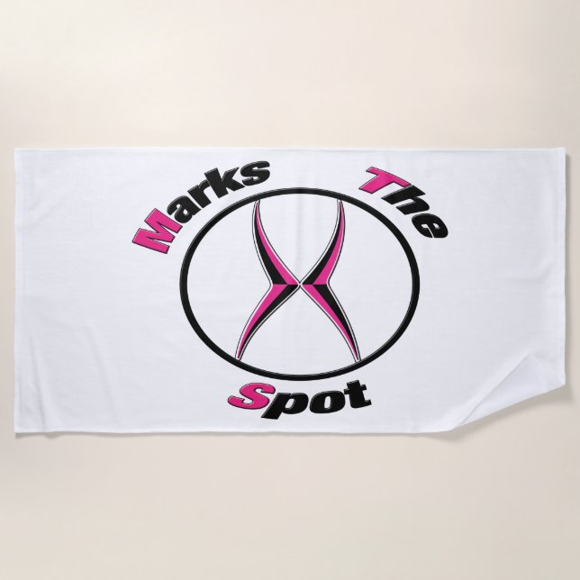 Serviette De Plage X marque le point (Devant)