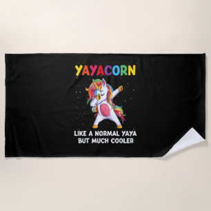 Serviette De Plage YayaCorn Yaya Licorne Anniversaire Famille Tenue A