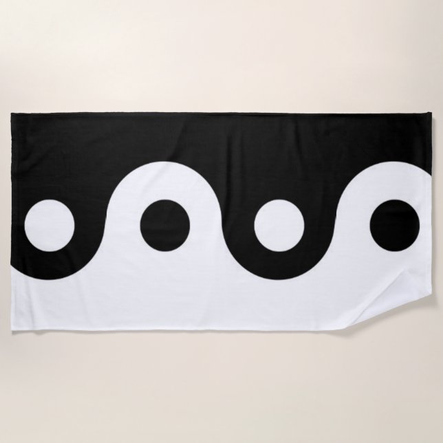 Serviette De Plage Yin yang  (Devant)