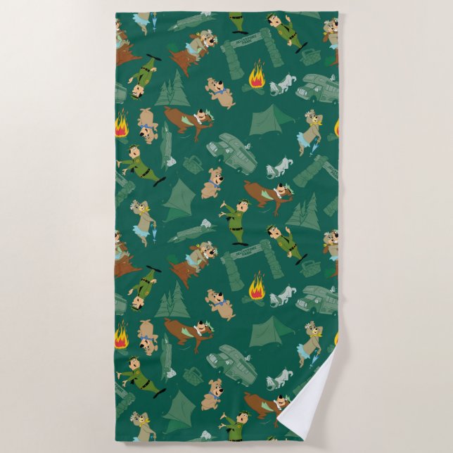 Serviette De Plage Yogi Bear et les amis Jellystone Park Camp Motif (Devant)