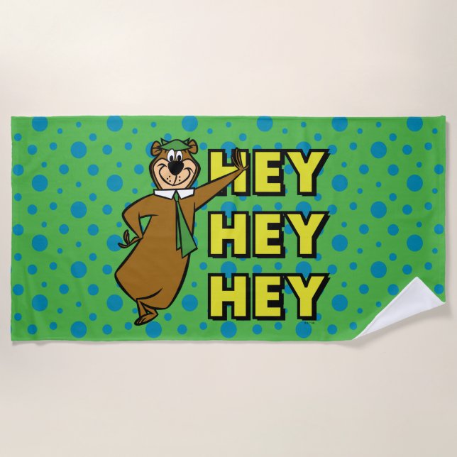 Serviette De Plage Yogi Bear Hey Hey Hey (Devant)