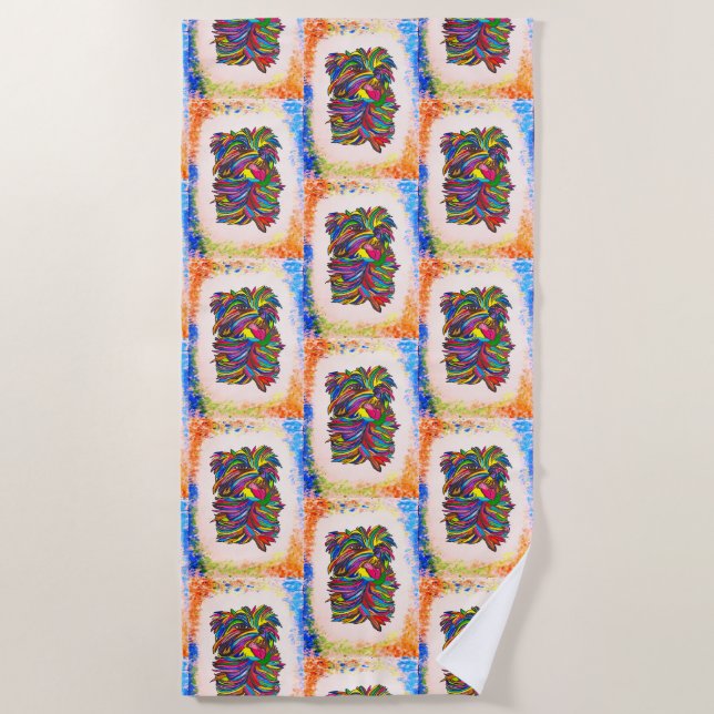Serviette De Plage Yorkie Beach BG Towel (Devant)