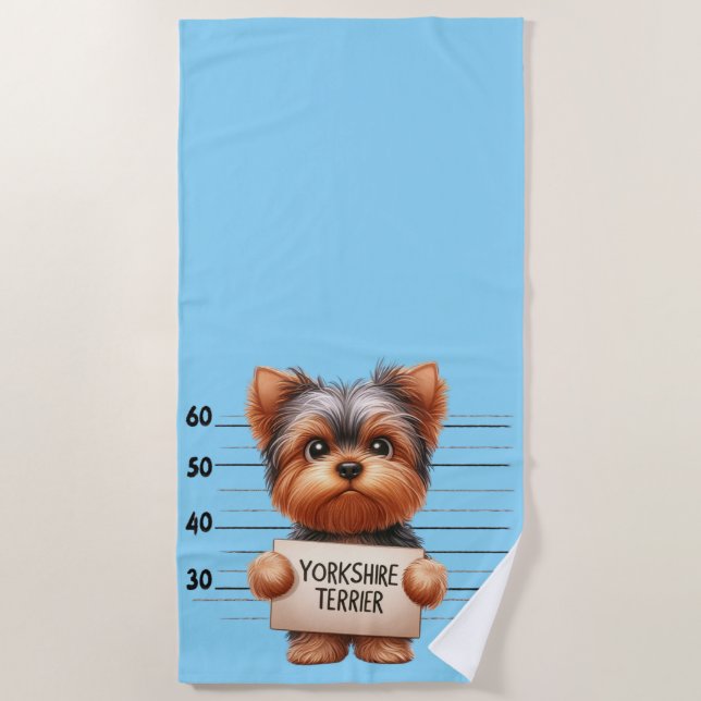 Serviette De Plage Yorkshire Terrier vilain (Devant)