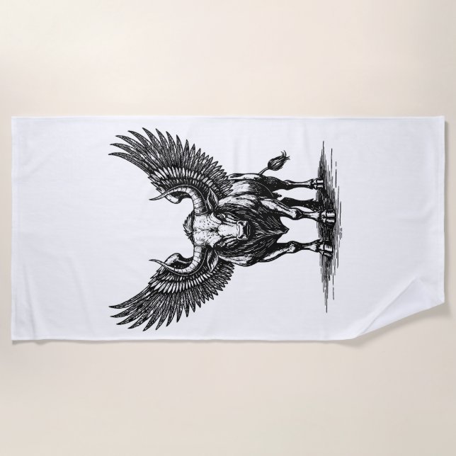 Serviette De Plage Zagan Déchaîné (Devant)