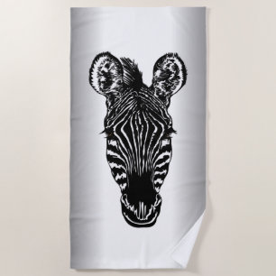 Serviette De Plage Zebra Head