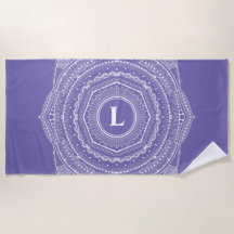 Zen Mandala Monogramme Lavande Dentelle Dentelle D