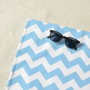 Serviette De Plage Zigzag bleu, Chevron bleu, Motif géométrique